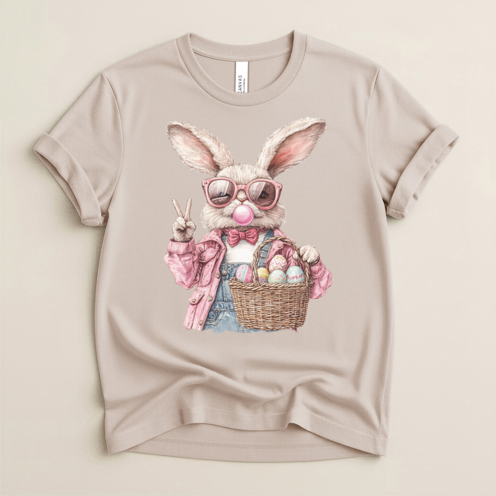 Cool Bunny Easter Graphic Tee