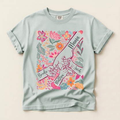 Mama Hands Custom Kids Tee (1–10 Names)