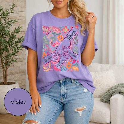 Mama Hands Custom Kids Tee (1–10 Names)