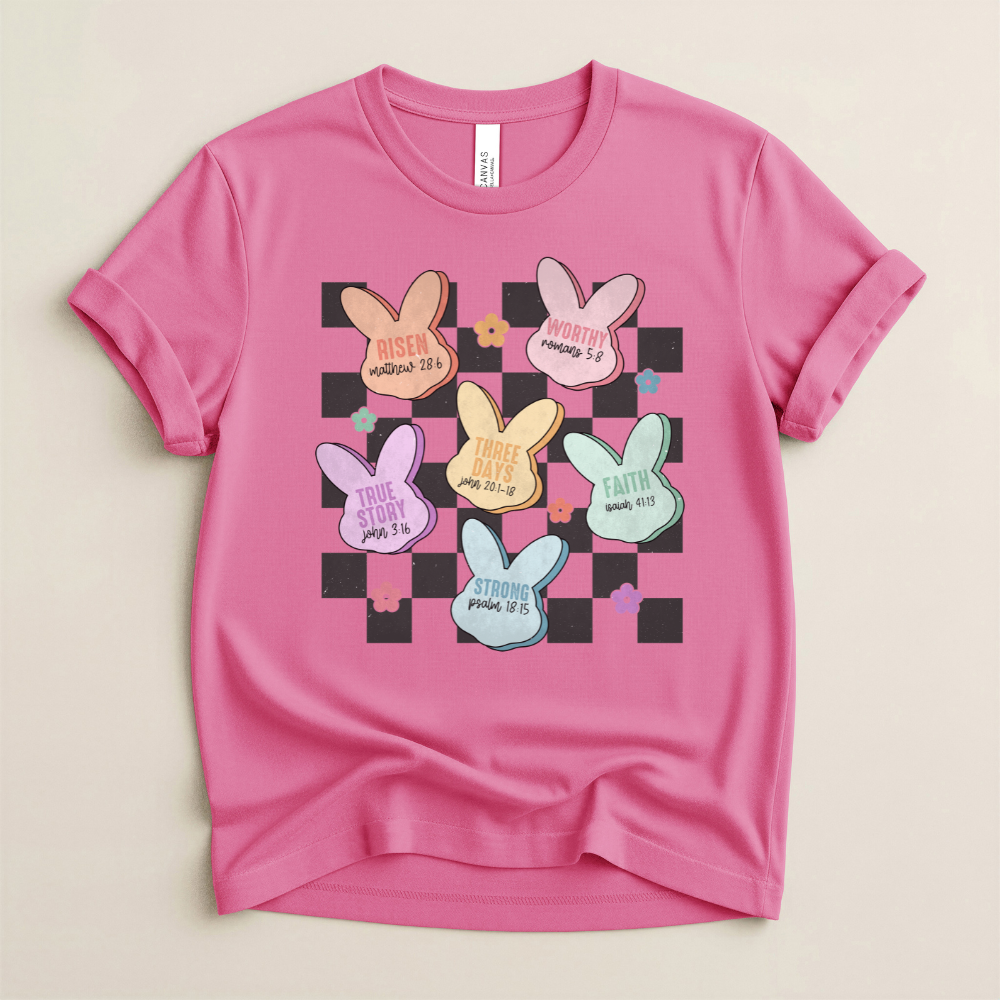 He Is Risen Easter Peeps Graphic Tee