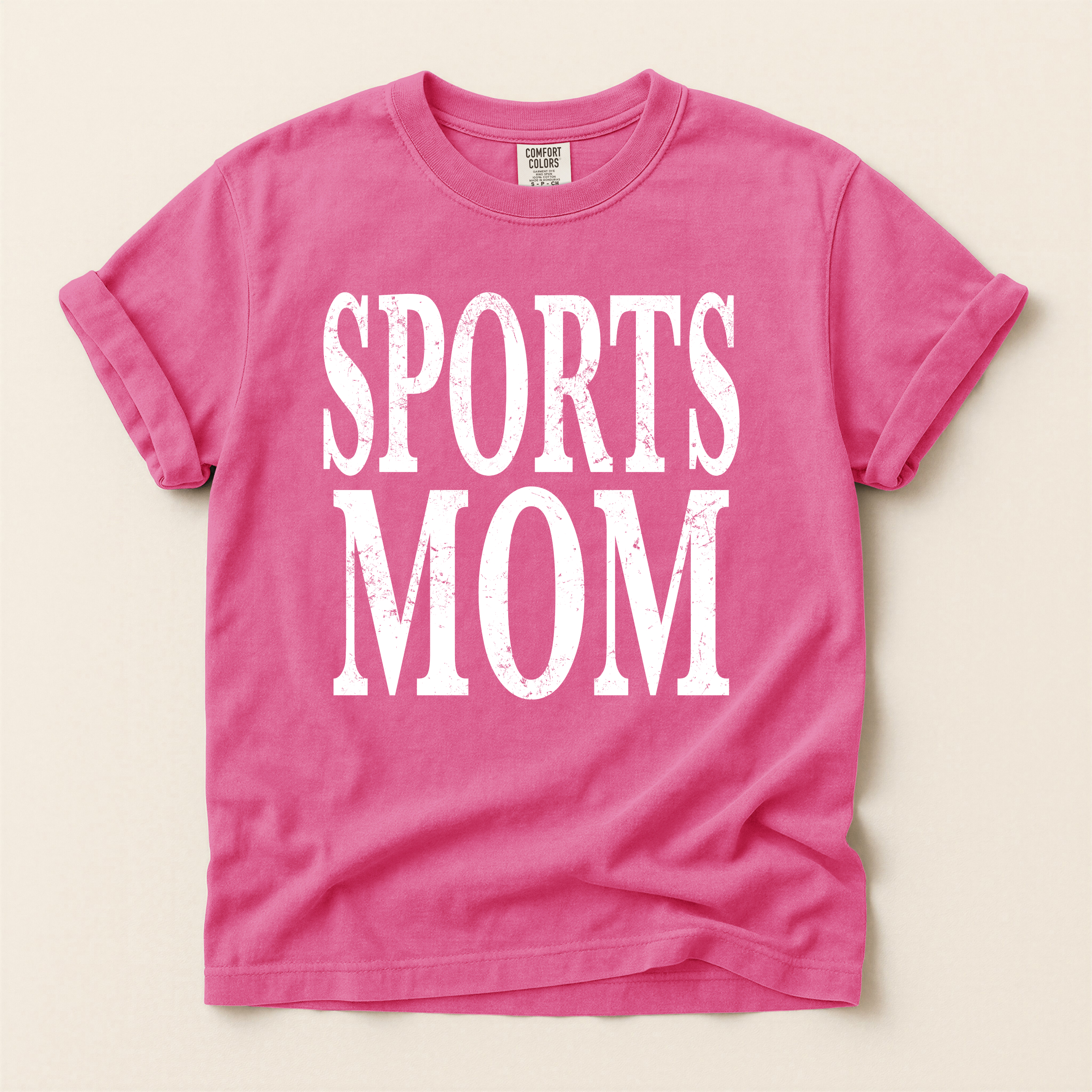Distressed Sports Mom Tee