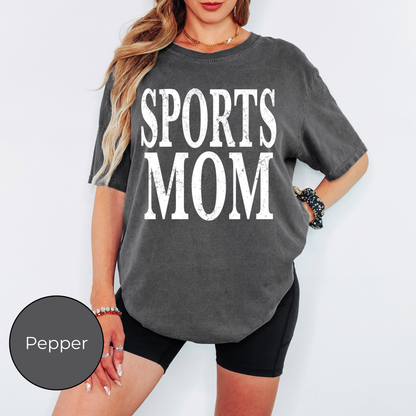 Distressed Sports Mom Tee