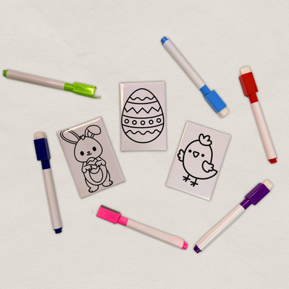 Easter Activity Magnet Set – Reusable Coloring Magnets